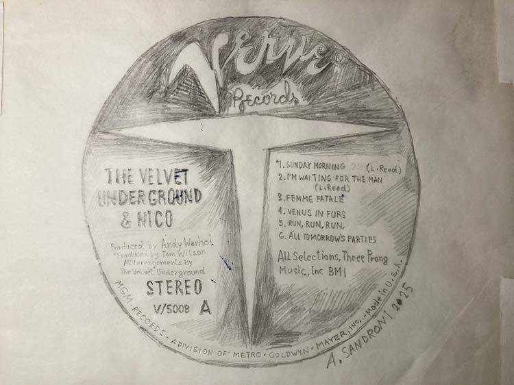 Drawing Study for Velvet Underground-inspired painting